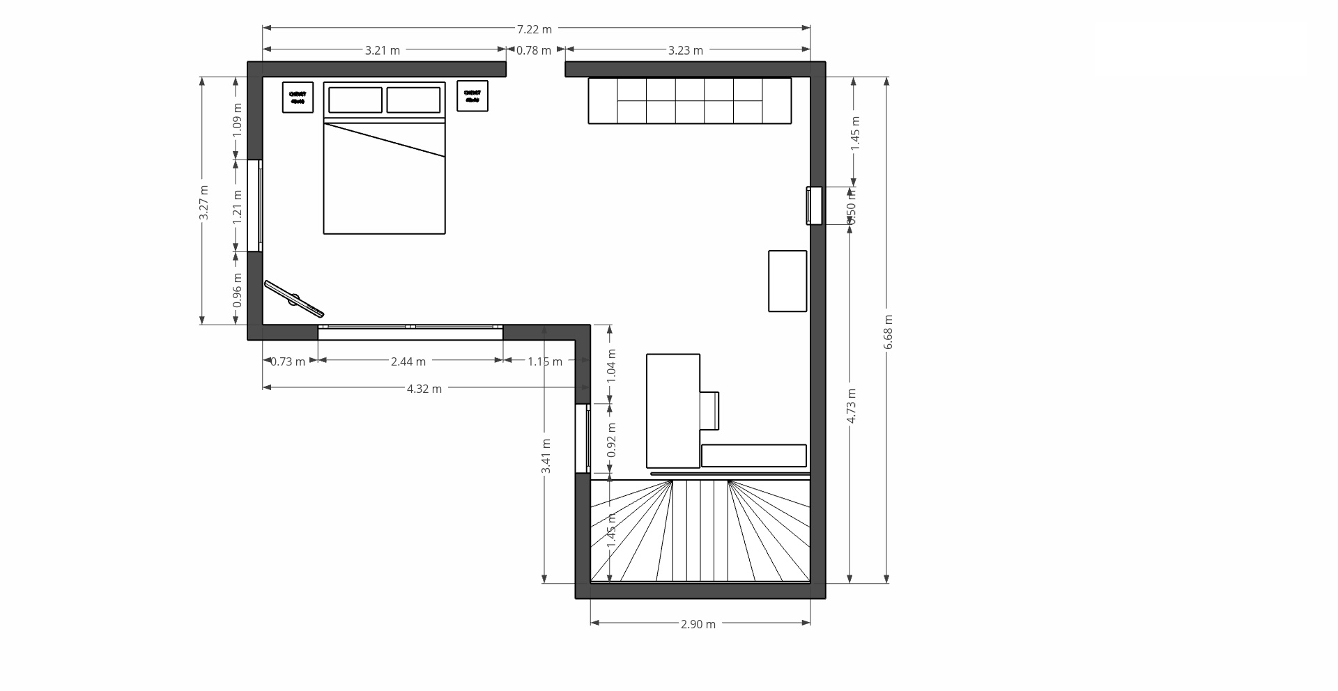 Réaménagement d'une chambre avec espace bureau